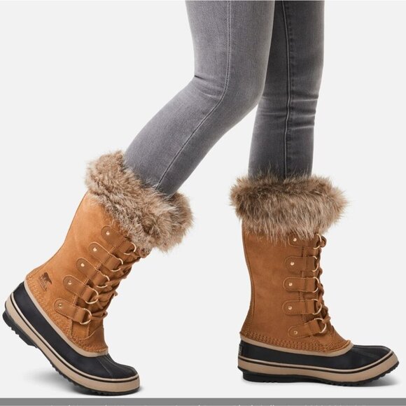 Sorel Joan Of Arctic Womens Waterproof Suede Boots Camel Black 8.5 NWT MSRP 240 - Picture 8 of 8